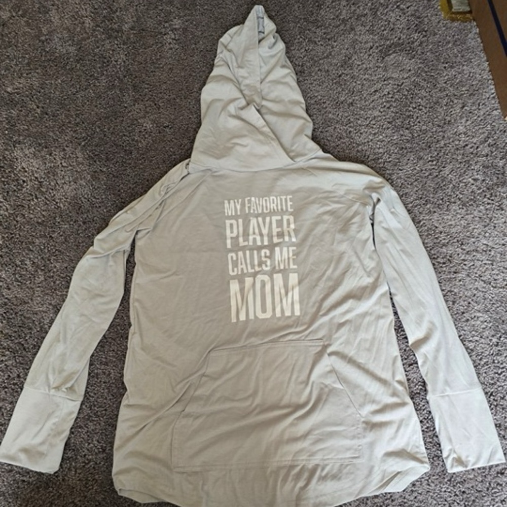 LuLaRoe Gray Hoodie - My Favorite Player Calls Me Mom